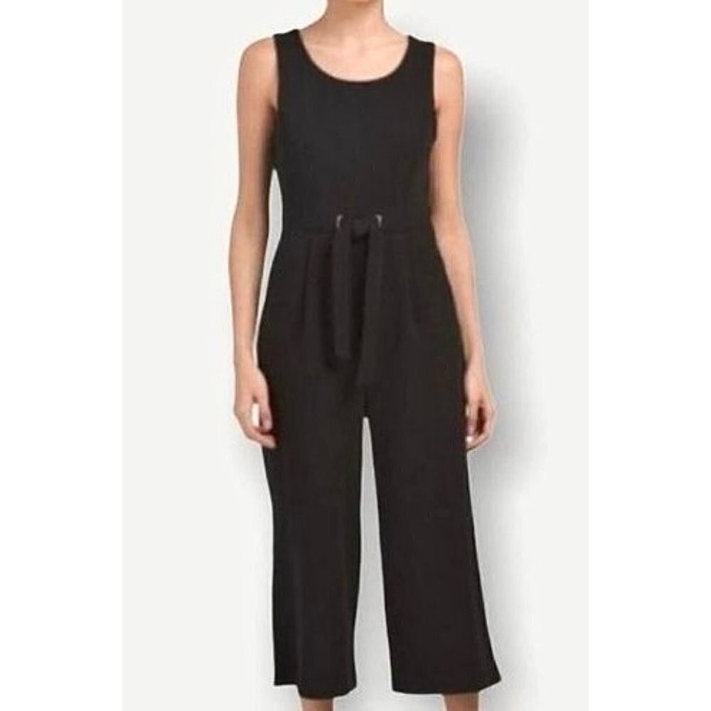 Rachel Zoe Sleeveless Tie Waist Wide Leg Jumpsuit
